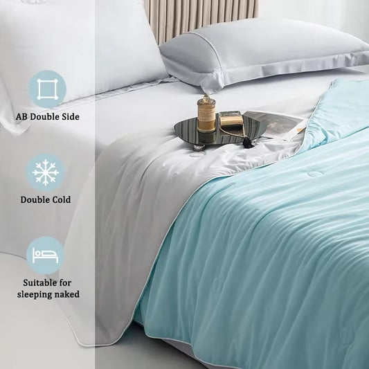 Cooling Ice Silk Blanket – Lightweight Summer Blanket